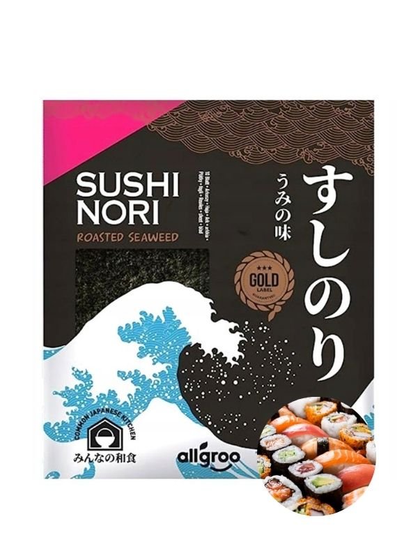 Nori suszone glony wodorosty płaty do sushi koreańskie 25g 10szt