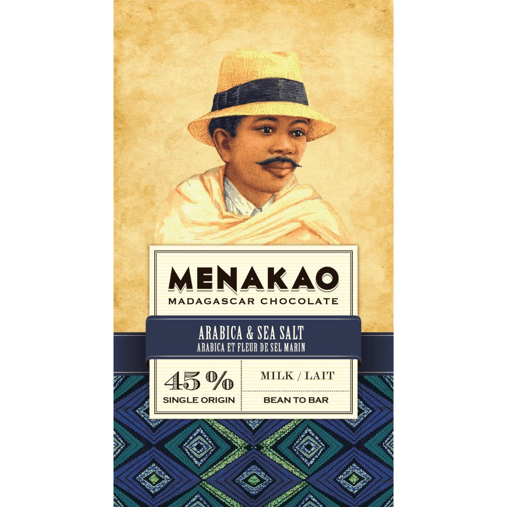 Menakao czekolada mleczna 45% z kawą arabica 75g