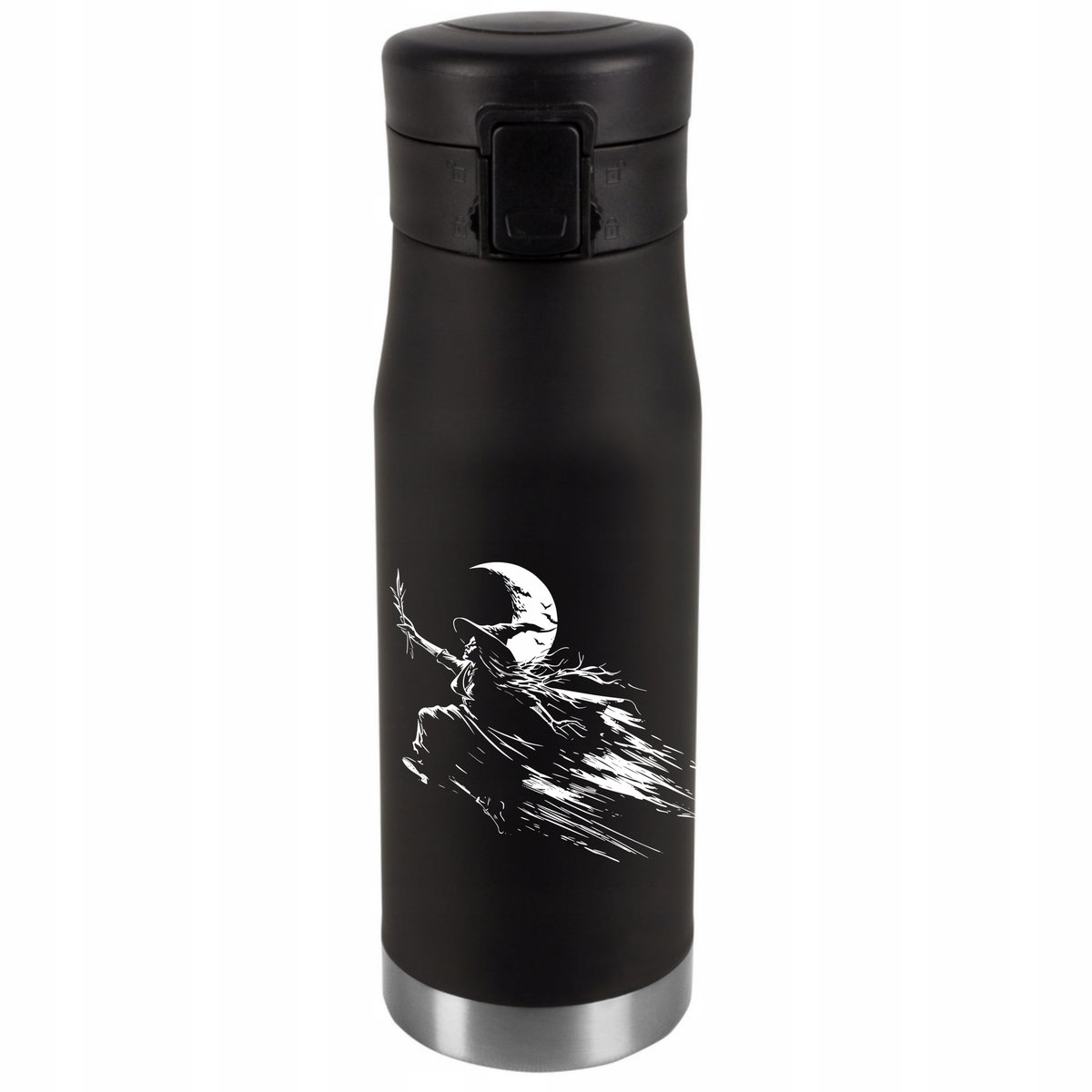 Kubek Termiczny Prezent Imieniny Urodziny Srebrny CZAROWNICA 022