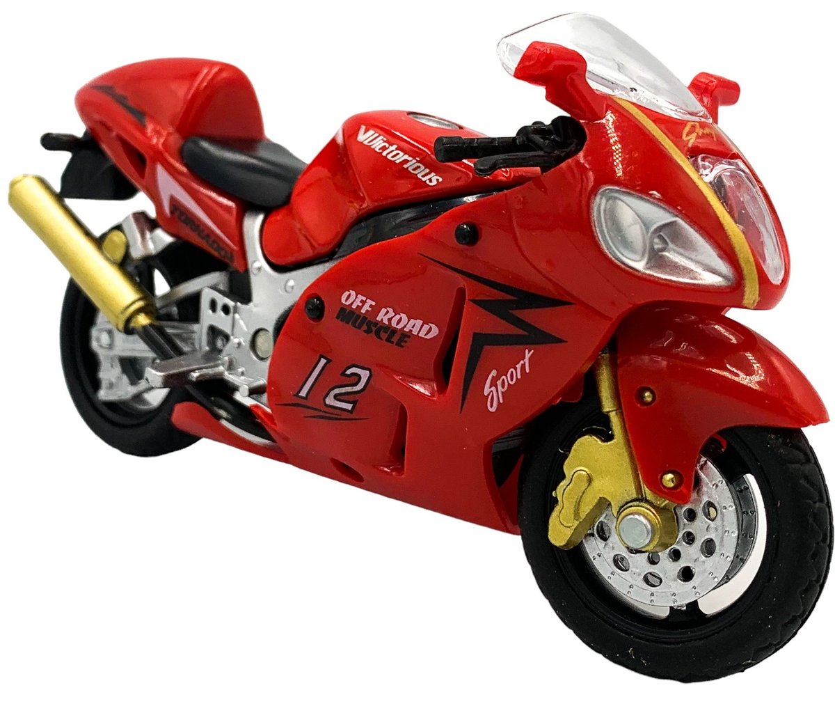 Motor motocykl na podstawce model figurka ścigacz