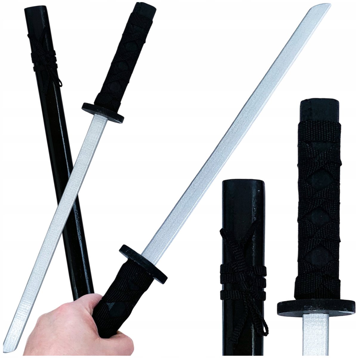Drewniany miecz katana dla dziecka samuraj szabla zabawka z drewna szabelka