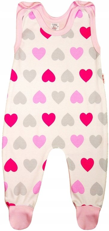 ŚPIOCHY Śpioszki bawełniane SERCA DUŻE 86 KLEKLE