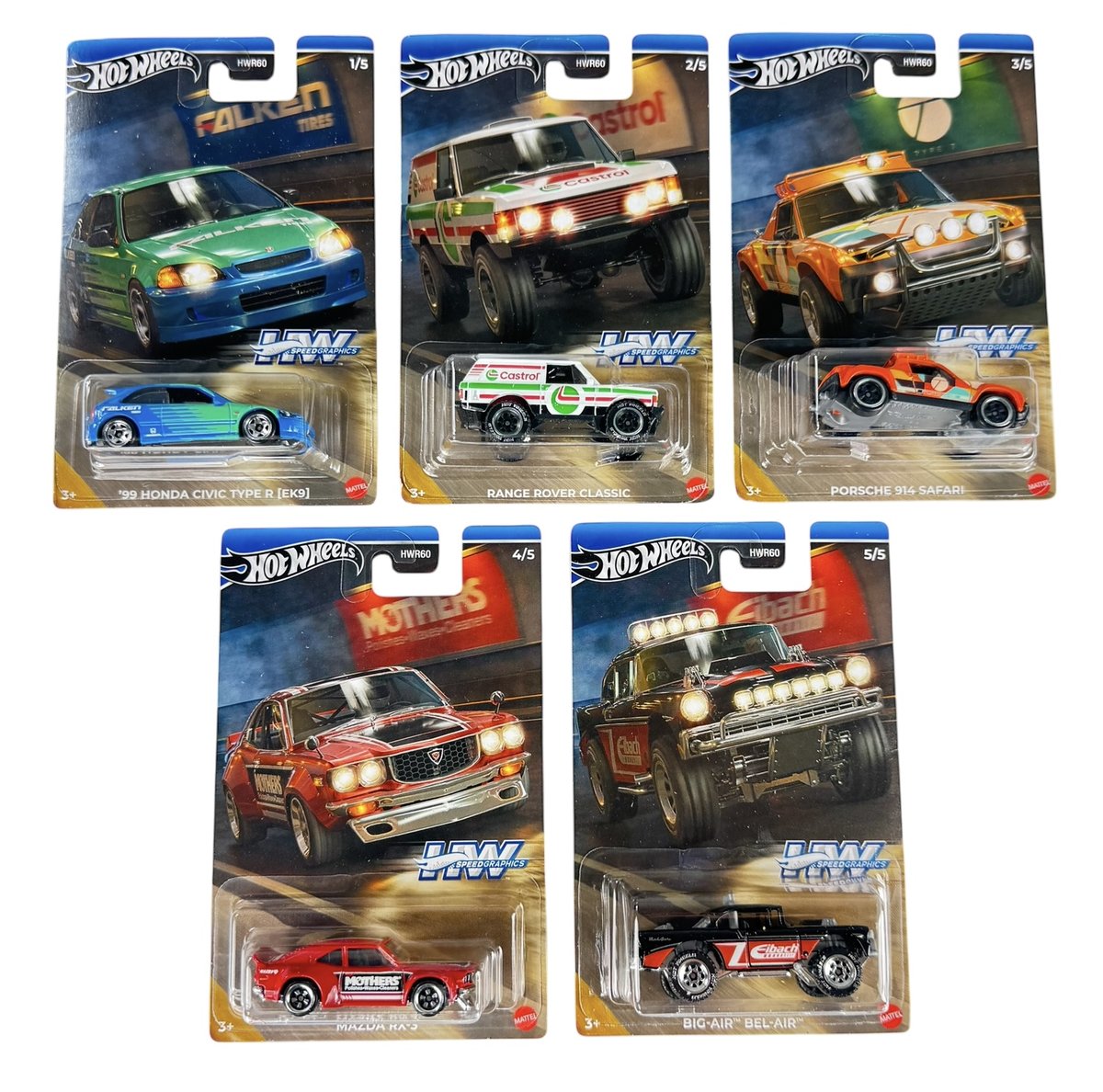 HOT WHEELS SPEED GRAPHICS ZESTAW 5szt HWR60