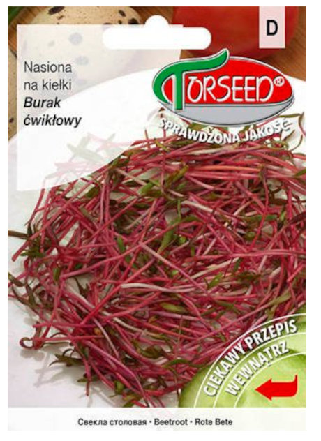 Burak ćwikłowy czerwony, nasiona na kiełki 100g - Torseed