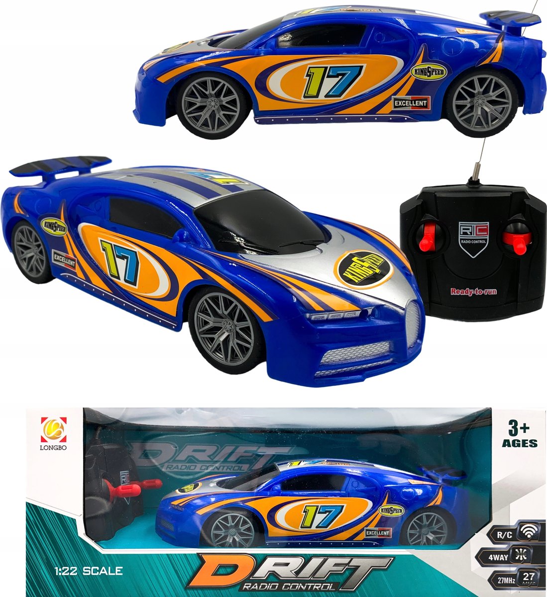 Samochód sportowy zdalnie sterowany auto z pilotem