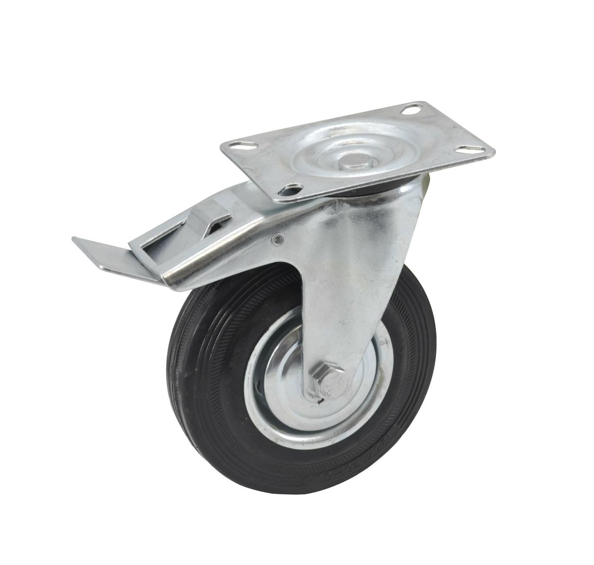 Awtools koło skrętne czarna guma hamulec 160mm.