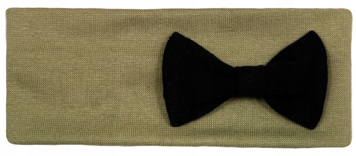 OPASKA niemowlęca khaki z KOKARDKĄ czarną 40 46 - 3-12 mies KLEKLE