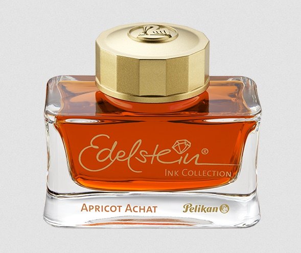 Atrament Pelikan Edelstein 2025 - Pomarańczowy Achat 50 ml - Luksusowy Atrament z Efektem Perłowym