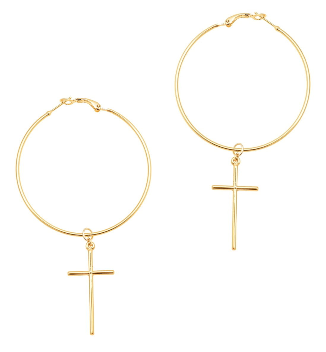 Kolczyki koła z krzyżykiem Alyona (P21/WIO/70AU)