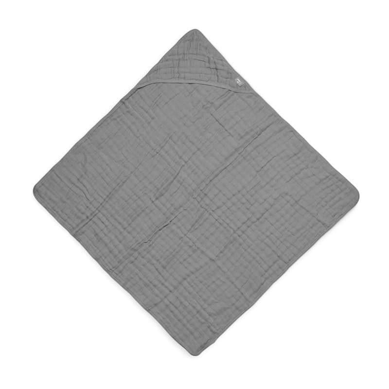 Jollein - Ręcznik Kąpielowy Z Kapturem 75 X 75 Cm Cotton Storm Grey