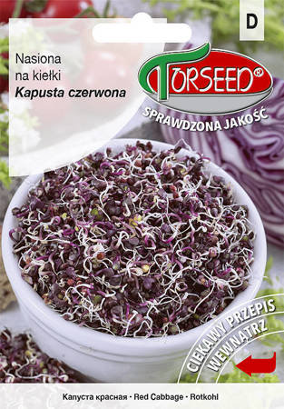 Kapusta czerwona, nasiona na kiełki 50g - Torseed