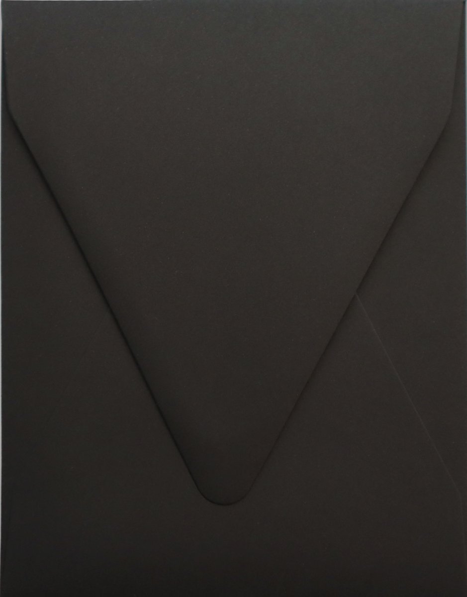 Koperty ozdobne gładkie I8 182x134mm czarne Malmero Noir NK 120g 25 szt. - na zaproszenia urodzinowe, karnety, vouchery