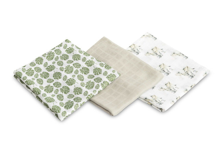 Sensillo Pielucha Bambusowa 3-Pak Słonik Grey 70X80