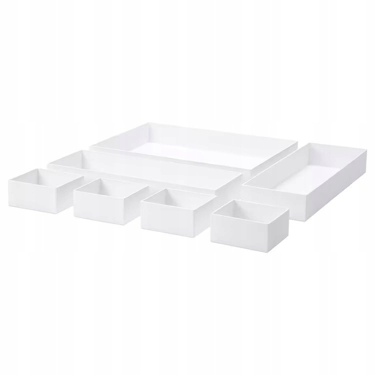 IKEA MALAREN PUDEŁKO WKŁAD DO SZUFLADY ZESTAW 7szt