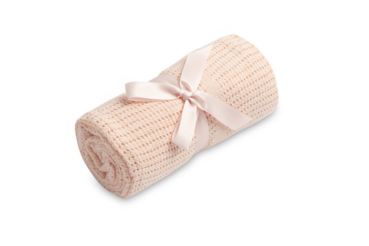 Koc Ażurowy Moli Jasny Róż