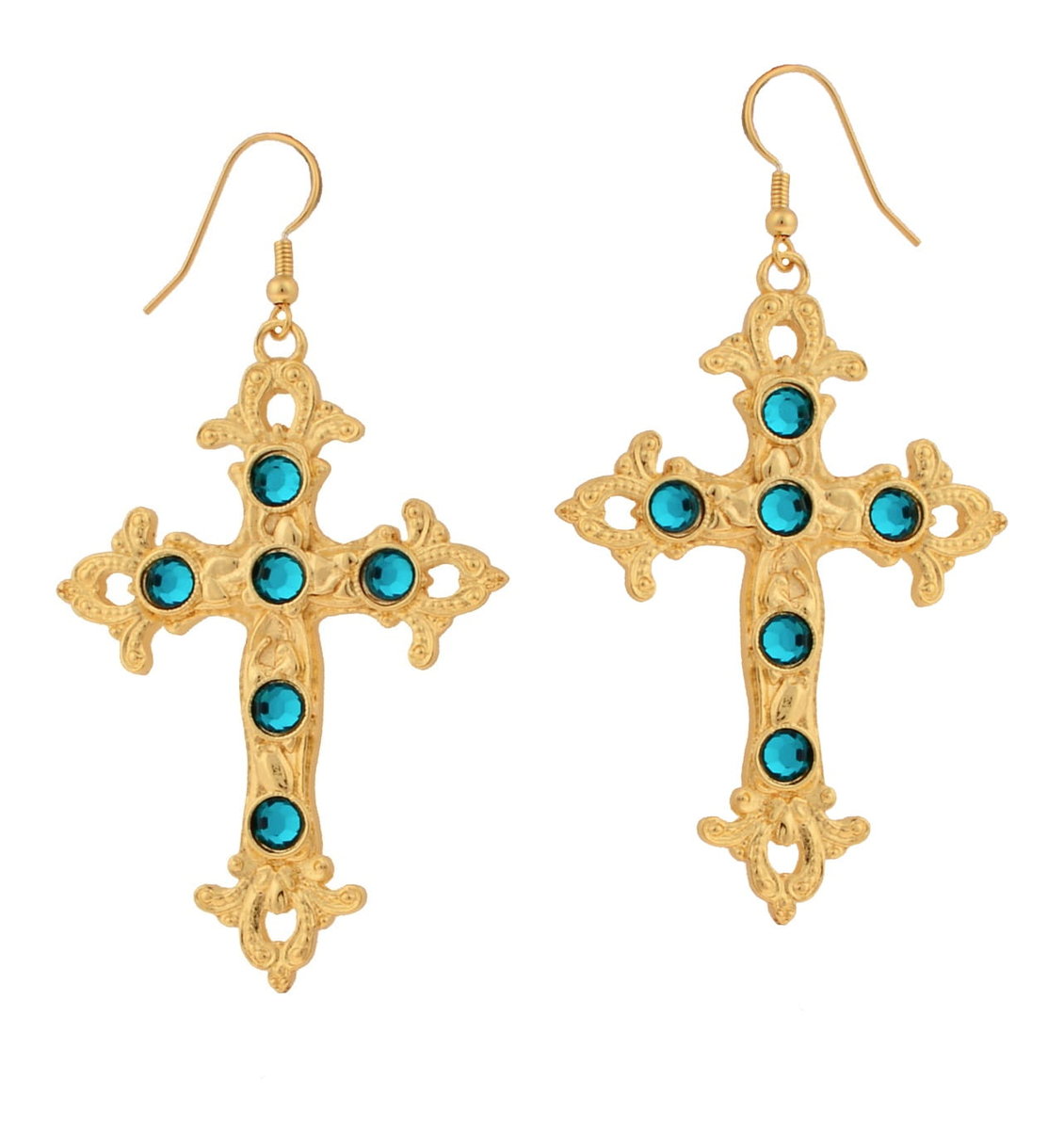 Kolczyki krzyże barokowe (P21/JES/73AU-5MM)