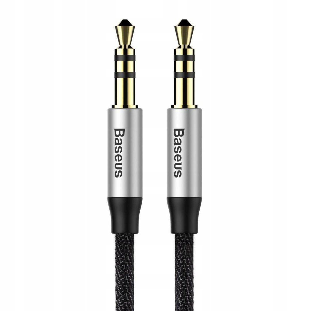 Kabel przewód audio stereo Yiven M30 AUX 3.5mm Mini Jack 1.5m - srebrno-cza