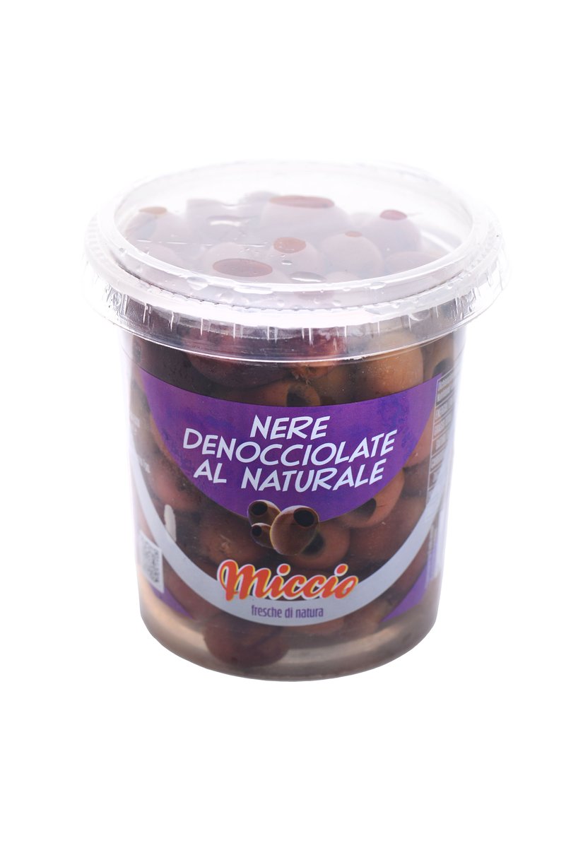 Oliwki czarne drylowane Olive Nere Denocciolate 200g - Miccio