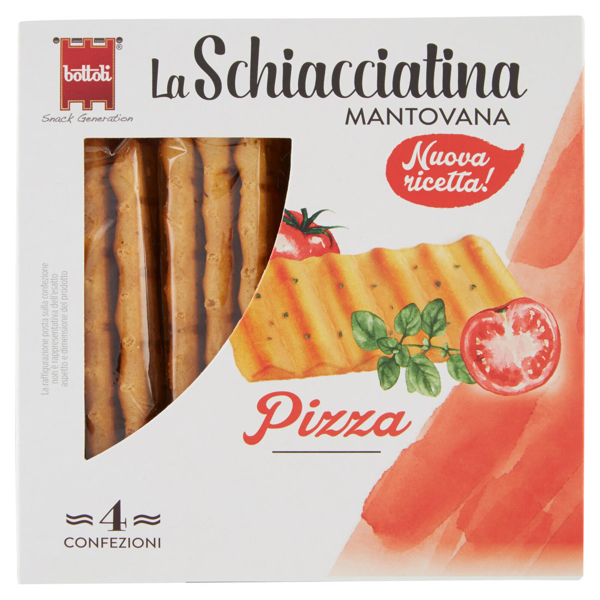 Słone wypieki o smaku pizzy 4x37.5g - Schiacciatina