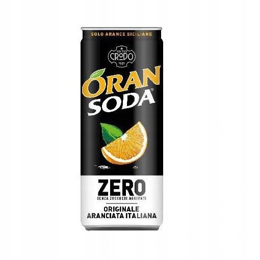 Oran Soda pomarańczowy ZERO włoski napój gaz 330ml