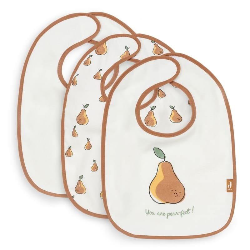 Jollein - 3 Śliniaczki Wodoodporne Pear