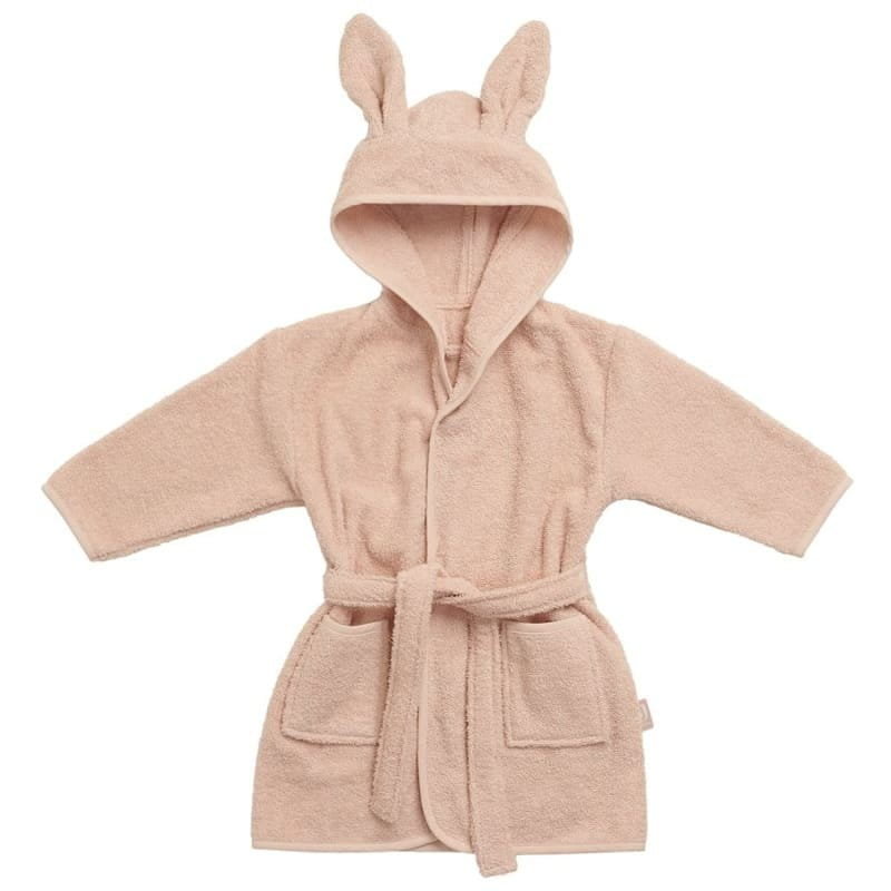 Jollein - Szlafroczek Kąpielowy Rabbit Z Kapturem 3 - 4 Lata Frotte Pale Pink