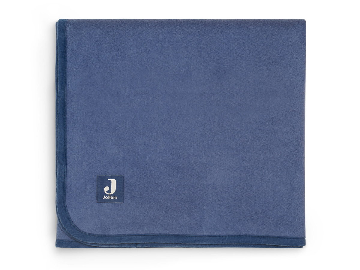 Kocyk Bawełniany Jollein 100 X 150 Cm Jeans Blue