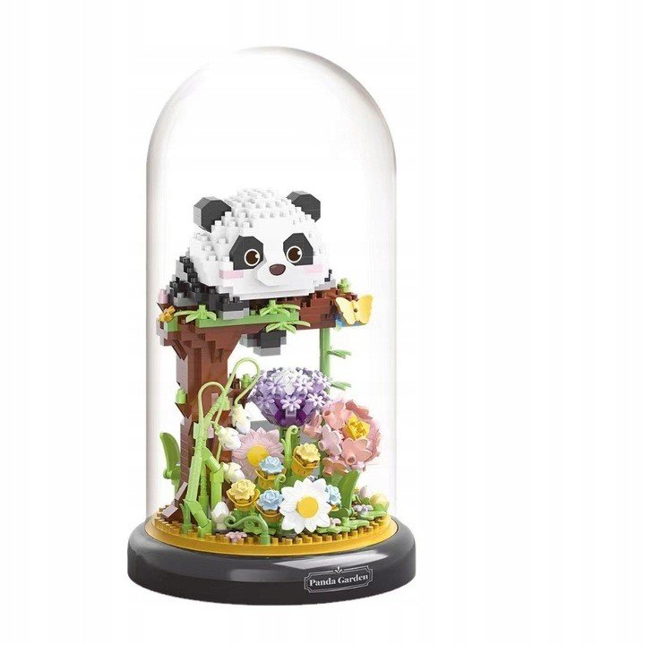 Klocki konstrukcyjne Panda Wspinaczka na Drzewo w Ogrodzie