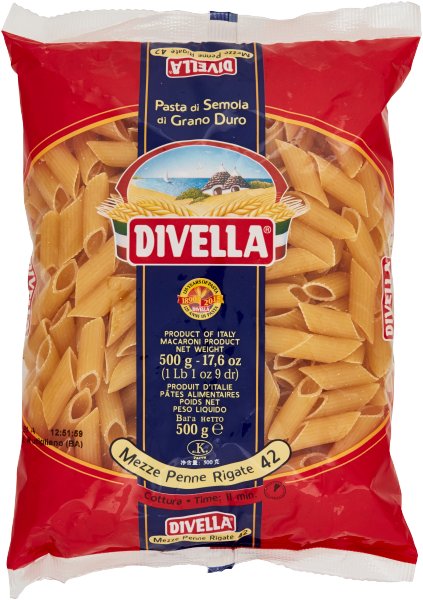 Włoski makaron Mezze Penne Rigate nr. 42 - Divella