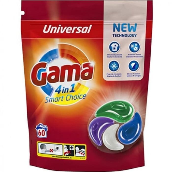Gama 4in1 Universal 60 Caps 1,3kg (kapsułki do prania białych i kolorowych tkanin)