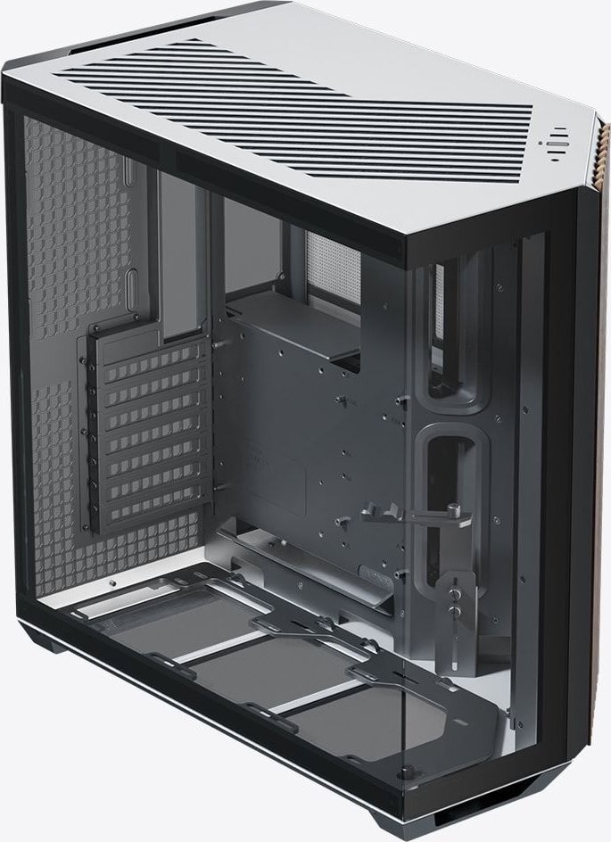 Obudowa Apnx APNX V1 PC-Gehuse, Midi-Tower, ATX, Tempered Glass - Holz, schwarz / wei