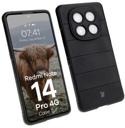 Bizon Pancerne etui Case Tur do Xiaomi Redmi Note 14 Pro 4G, czarne