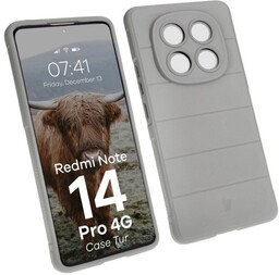 Bizon Pancerne etui Case Tur do Xiaomi Redmi Note 14 Pro 4G, jasnoszare