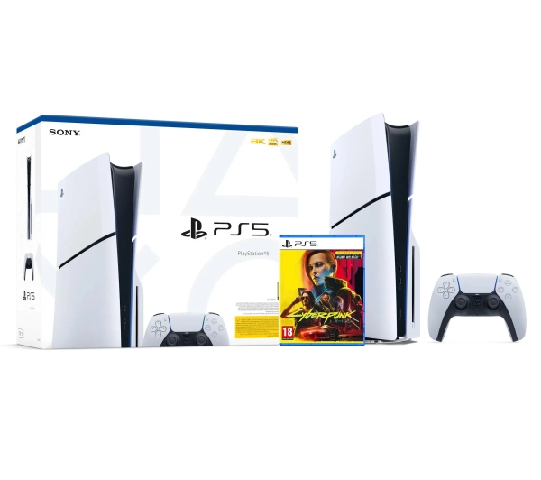 Sony PlayStation 5 Slim D Chassis (PS5 1TB z napędem + Cyberpunk 2077 Edycja Ultimate)