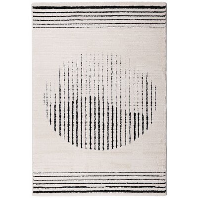 Dywan wewnętrzny MULTIDECOR Elio Linie 508383 80 x 150 cm Kremowo-czarny