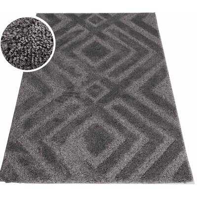 Dywan wewnętrzny MULTIDECOR Pisa romby 120 x 170cm Ciemnoszary