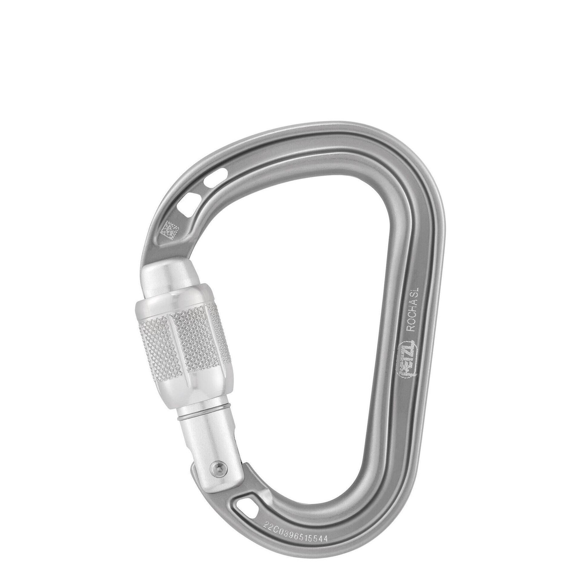 Karabinek wspinaczkowy Petzl Rocha Screw-Lock - light grey