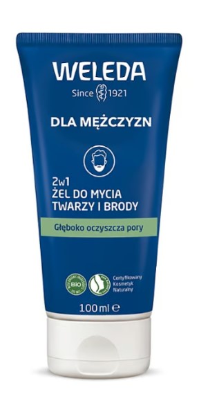 Weleda For Men Odświeżający Żel do Mycia Twarzy i Brody 2w1 100ml