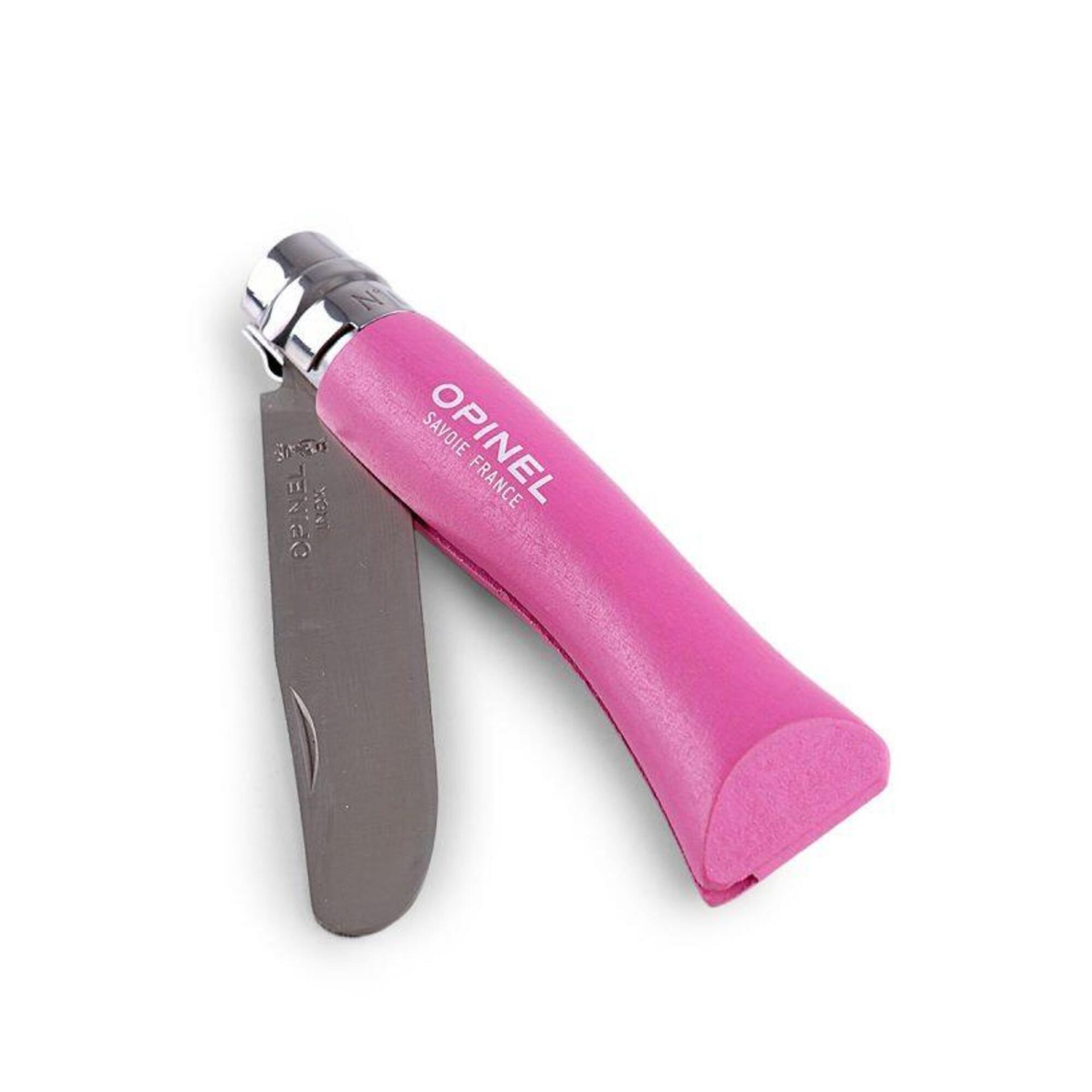 Opinel No. 7 noża dla dzieci, ze stali nierdzewnej, drewno bukowe, Pink OP01699