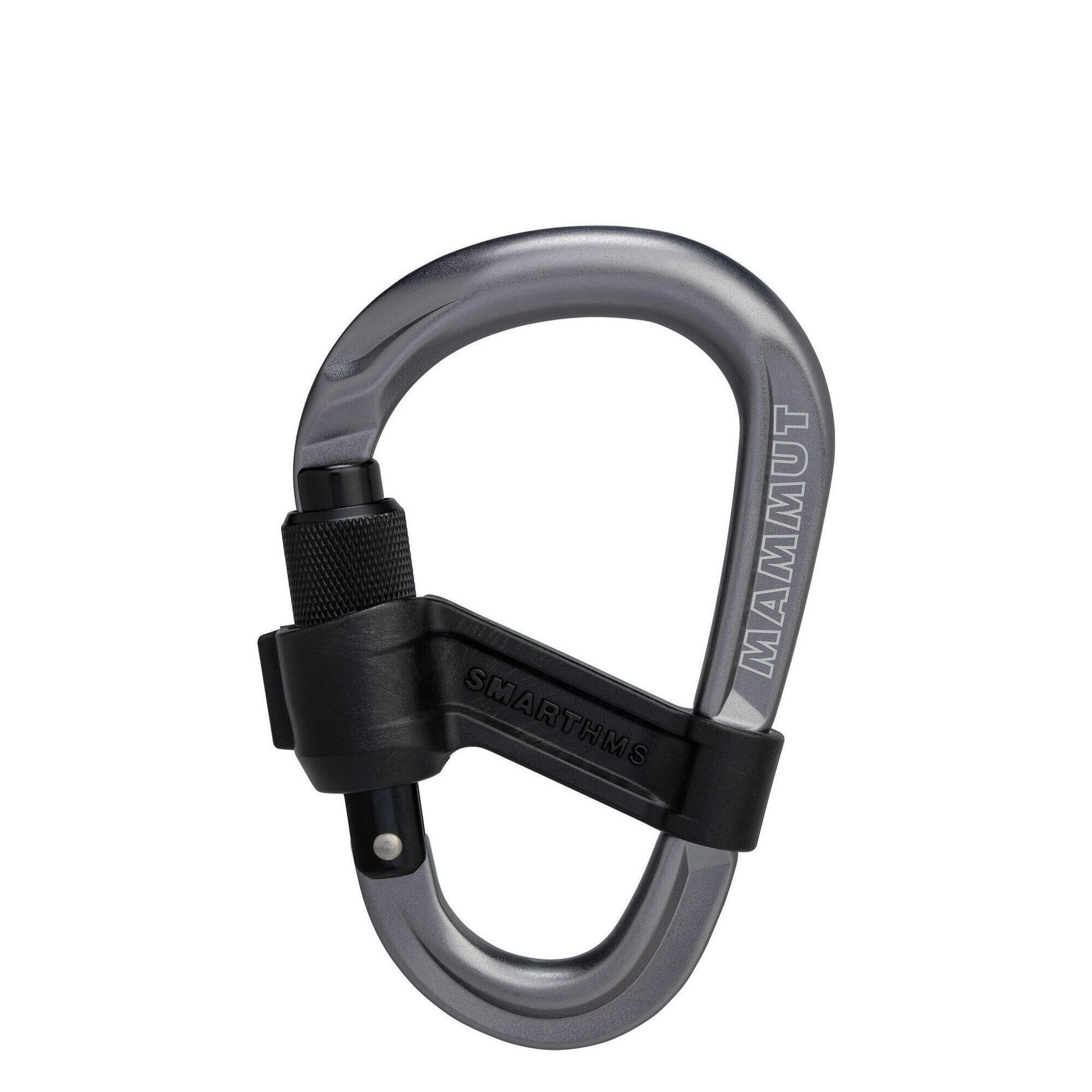 Mammut Smart HMS 2.0 Screwgate Carabiner, szary/czarny 2022 Karabinki niezakręcane 2040-02550-1502-1