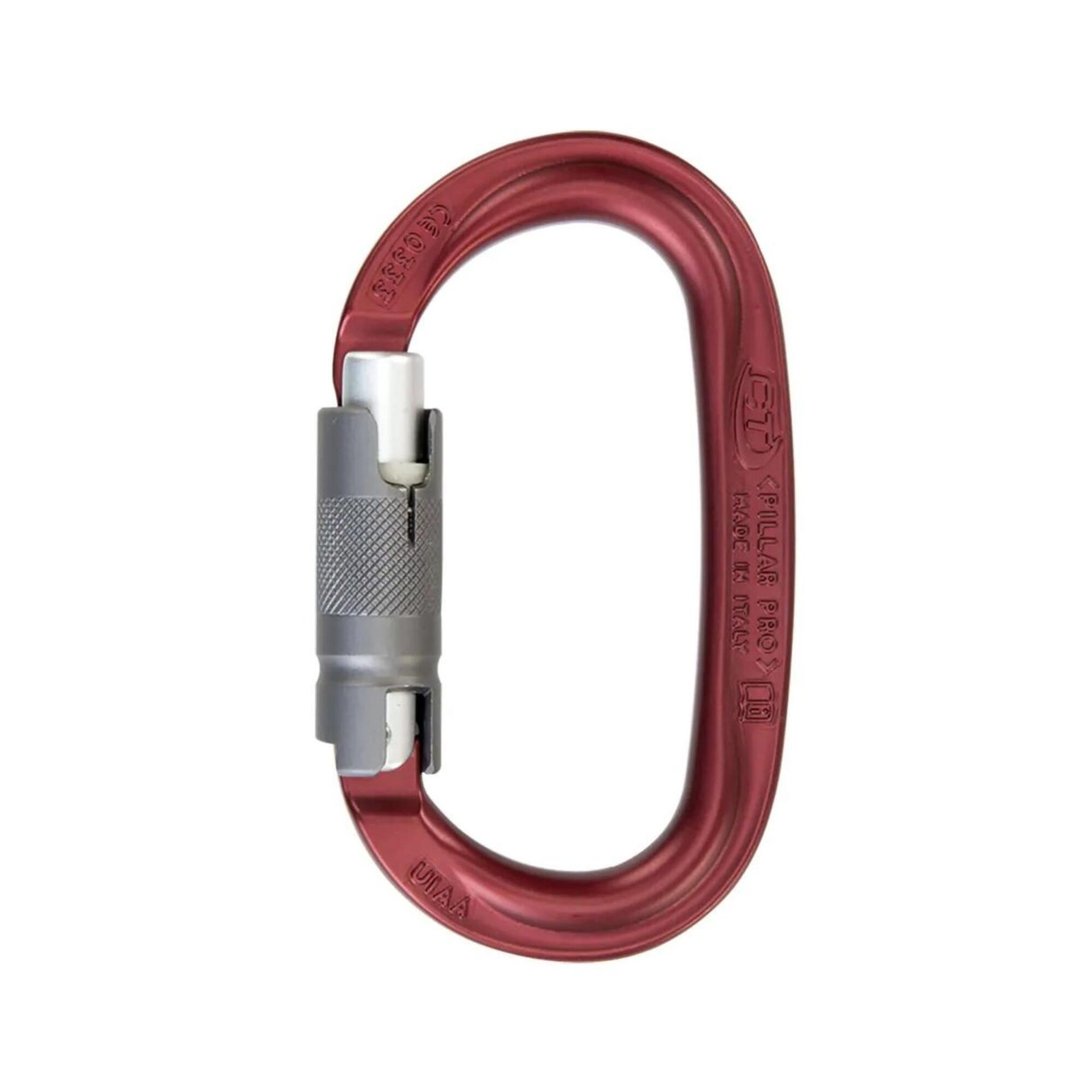 Climbing Technology Pillar Pro TG 2 °C39800ylbctstd karabińczyk, czerwony/szary, rozmiar uniwersalny 2C39800YLBCTSTD