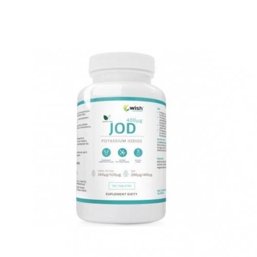 WISH Pharmaceutical Jodek Potasu 400mcg, 180 tabl.