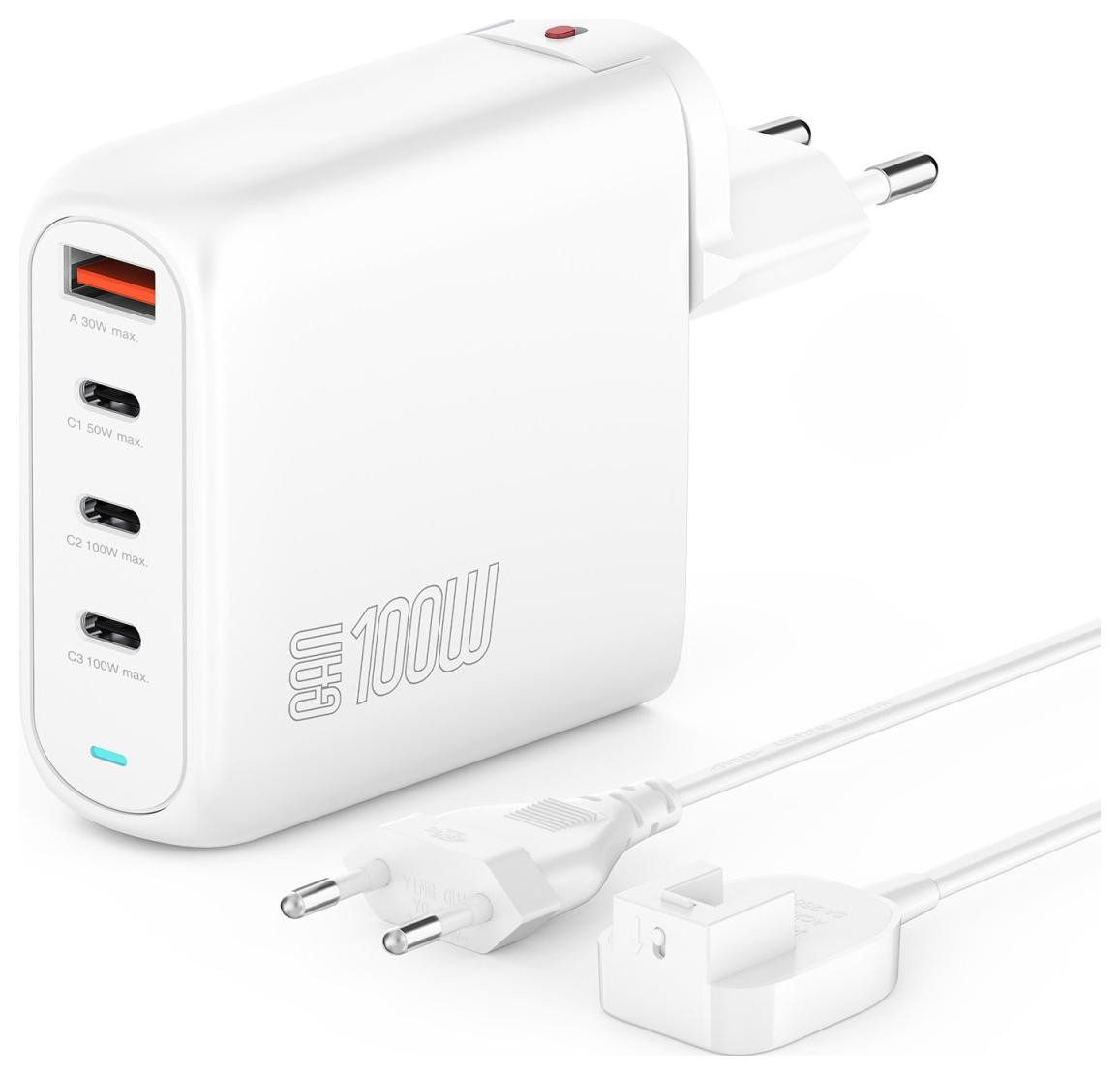 4smarts Flex Pro 100W 3xUSB-C + 1xUSB-A biały