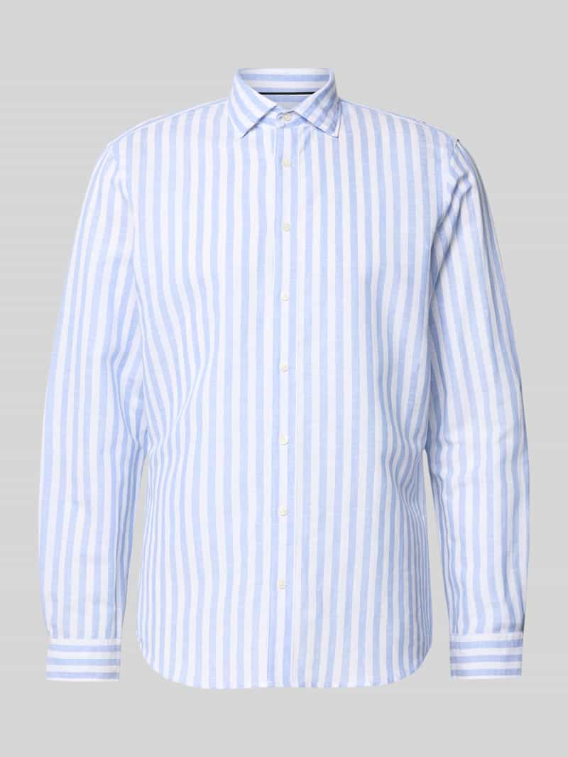 Koszula casualowa o kroju slim fit z mieszanki lnu