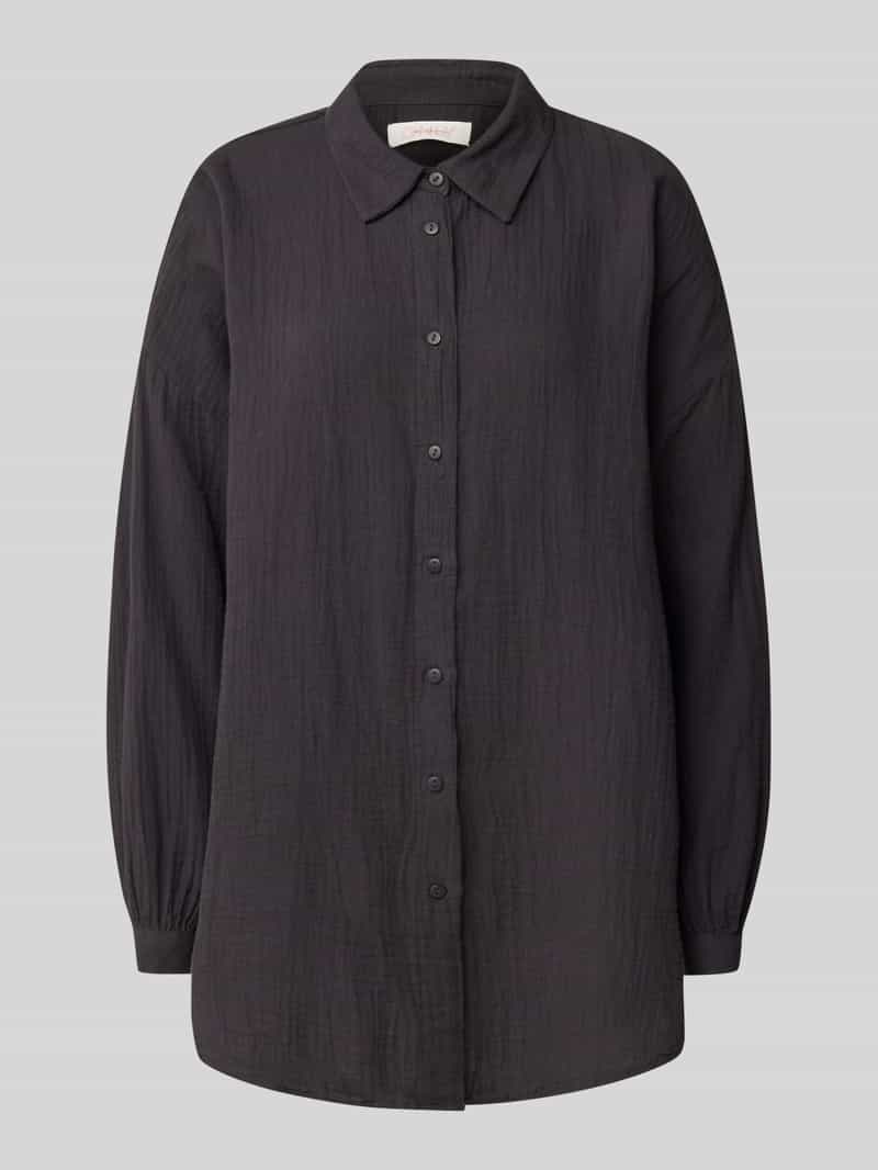 Bluzka o kroju oversized z czystej bawełny z kapturem model ‘THYRA’