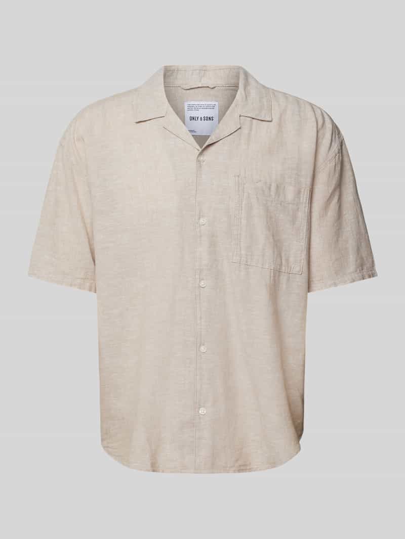 Koszula casualowa o kroju relaxed fit z rękawem o dł. 1/2 model ‘CAIDEN’