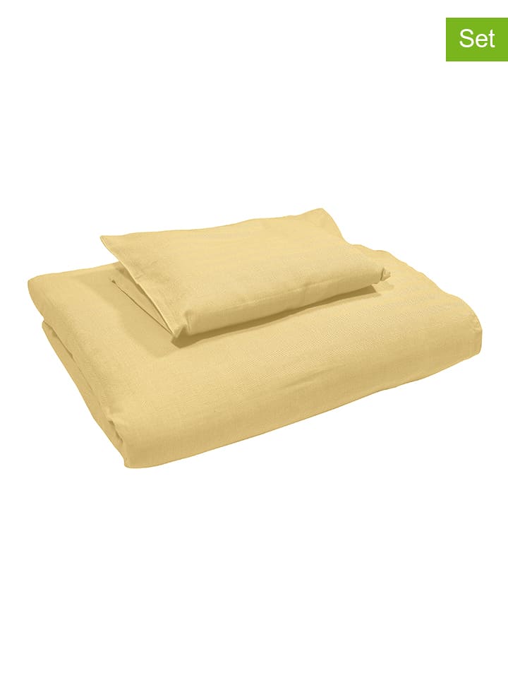 Kindsgut 2-częściowy komplet pościeli w kolorze musztardowym