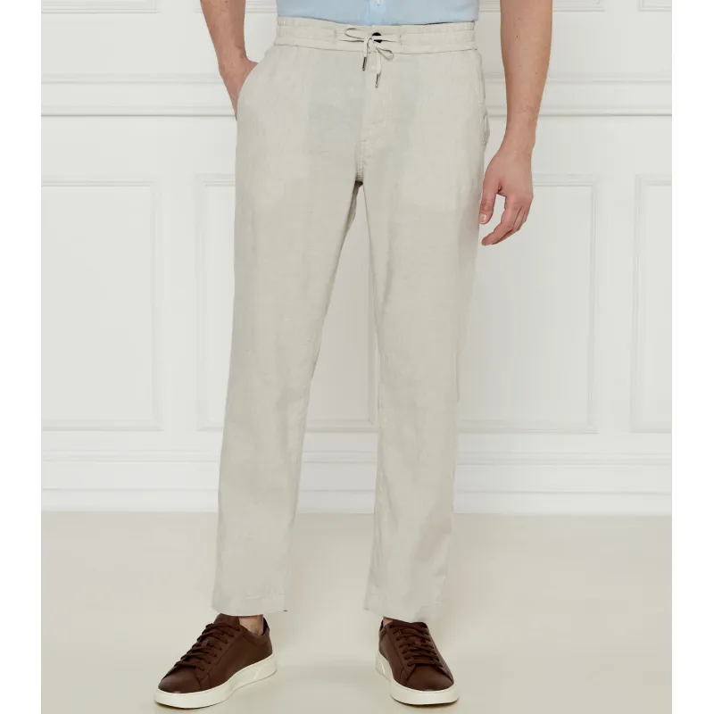BOSS ORANGE Lniane spodnie Sanderson-L Regular Fit