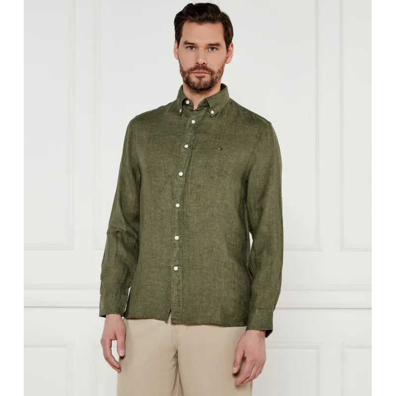 Tommy Hilfiger Lniana koszula PIGMENT DYED Regular Fit