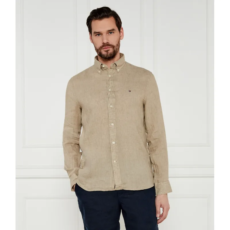 Tommy Hilfiger Lniana koszula PIGMENT DYED Regular Fit